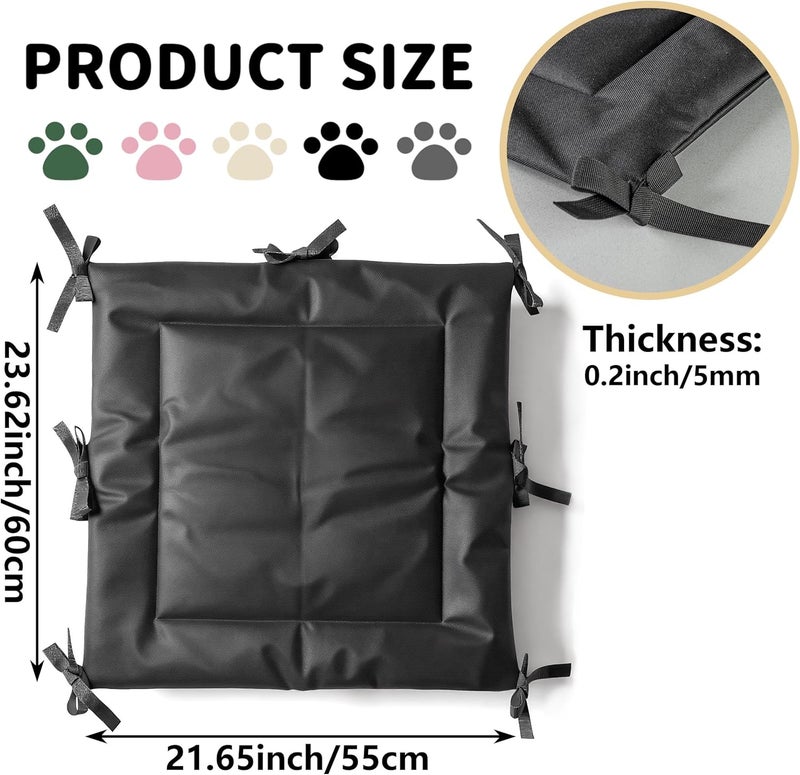 INKNOTE Black Dog Crate Divider Panel with Ties 23.62 x 21.65 Inch Soft Thick Dog Kennel Divider for Puppy Training Dog Crate Accessories (Fits 36" Crates,Excluding Crate) - Image 5